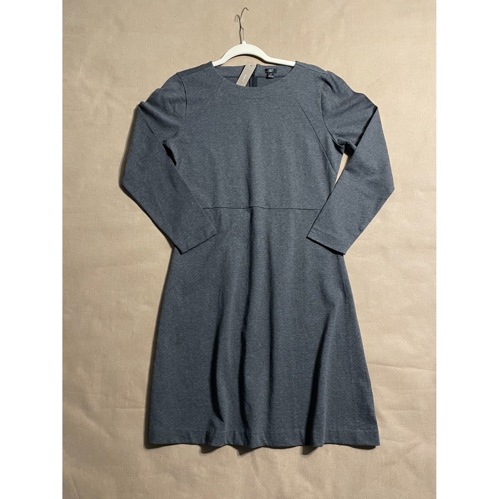 NWT J. Crew 100% Cotton Dress Sz M Gray Capsule Preppy Workwear Academic
